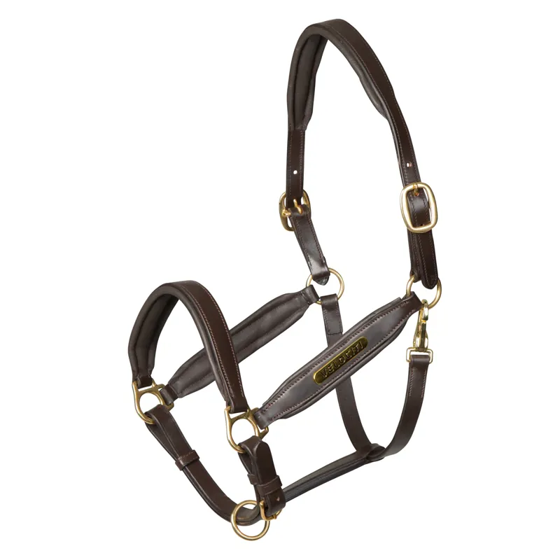 Shires Velociti Gara Leather Headcollar - Havana